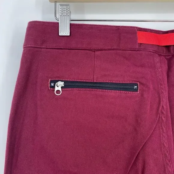 Topo Designs Womens Climb Pants Size L Organic Cotton Outdoor Hiking NWT Burgund - Picture 13 of 15